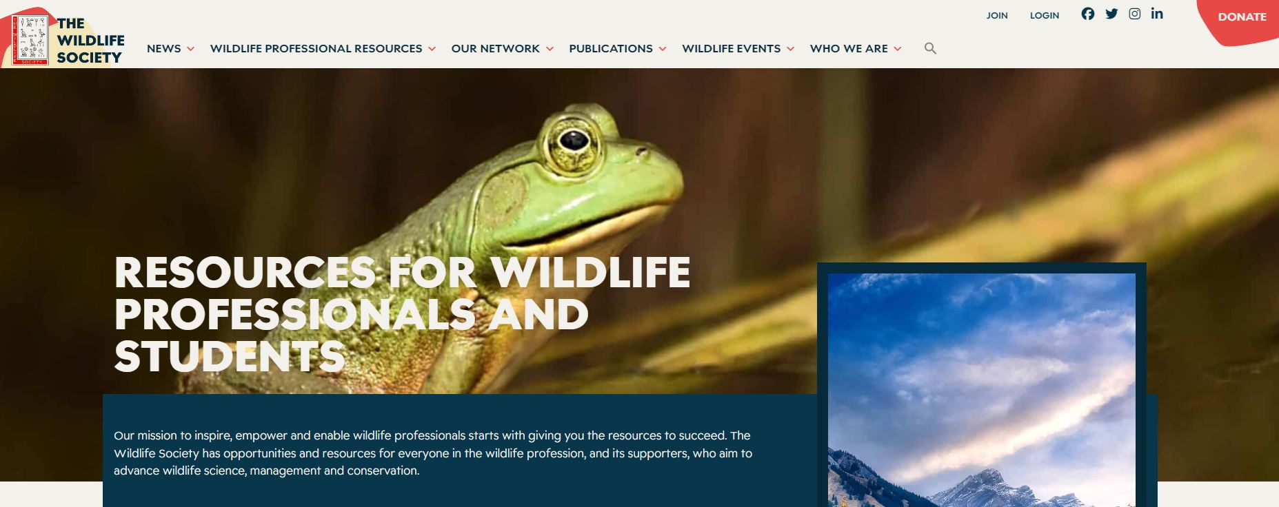 The Wildlife Society website