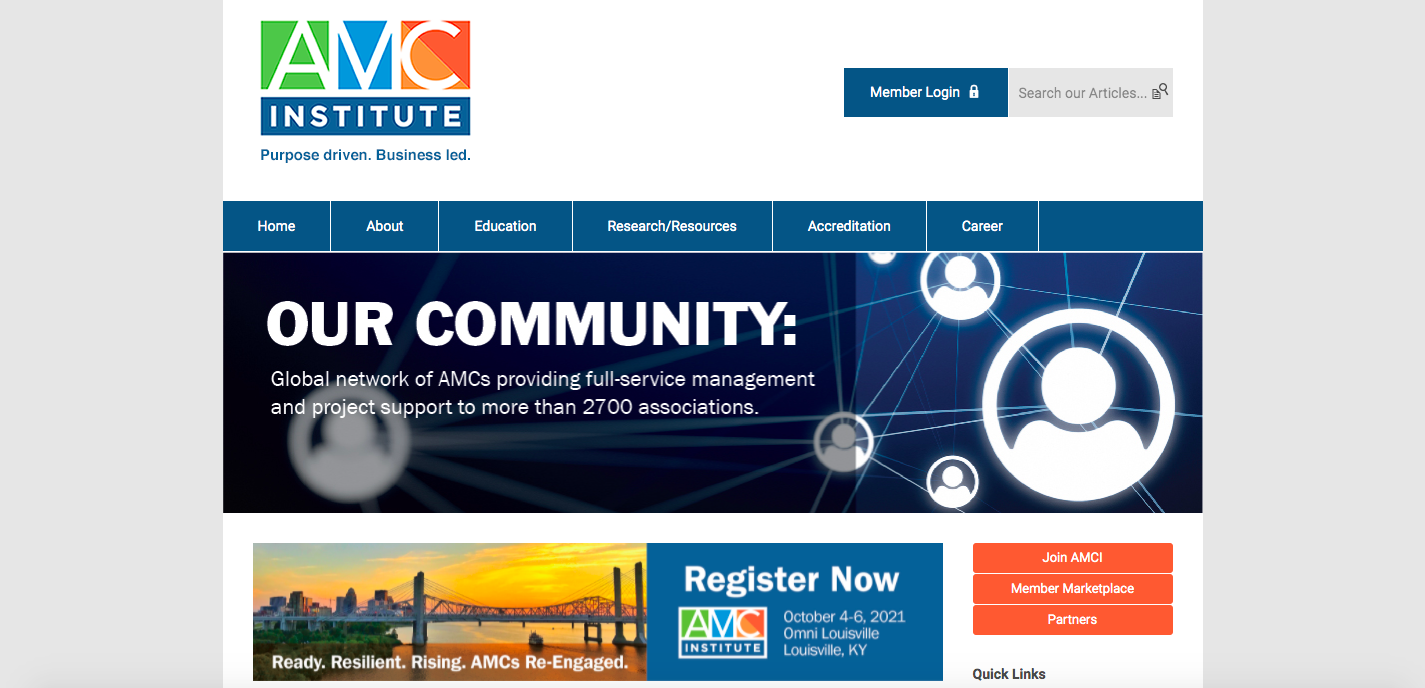 AMC Institute homepage
