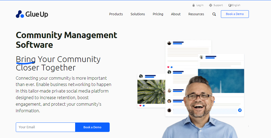 Glueup community management software for nonprofit