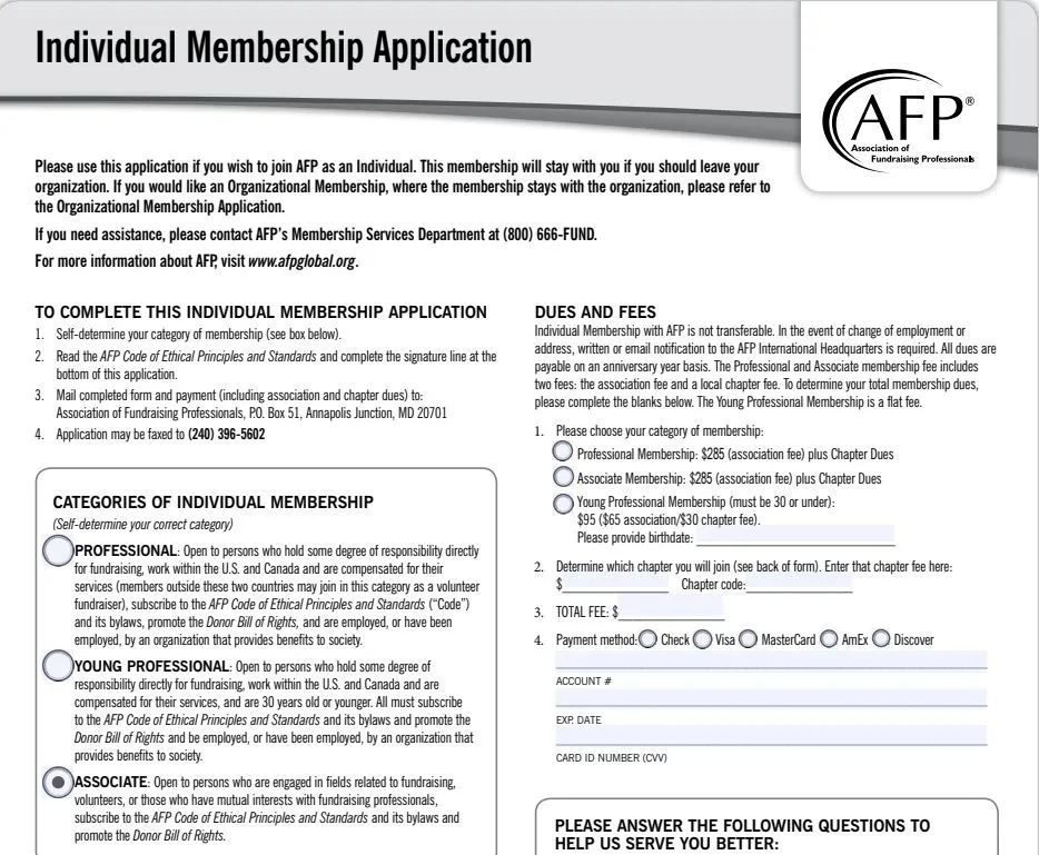 afp member application form