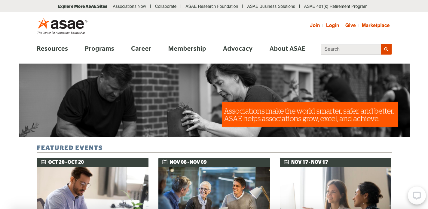ASAE homepage