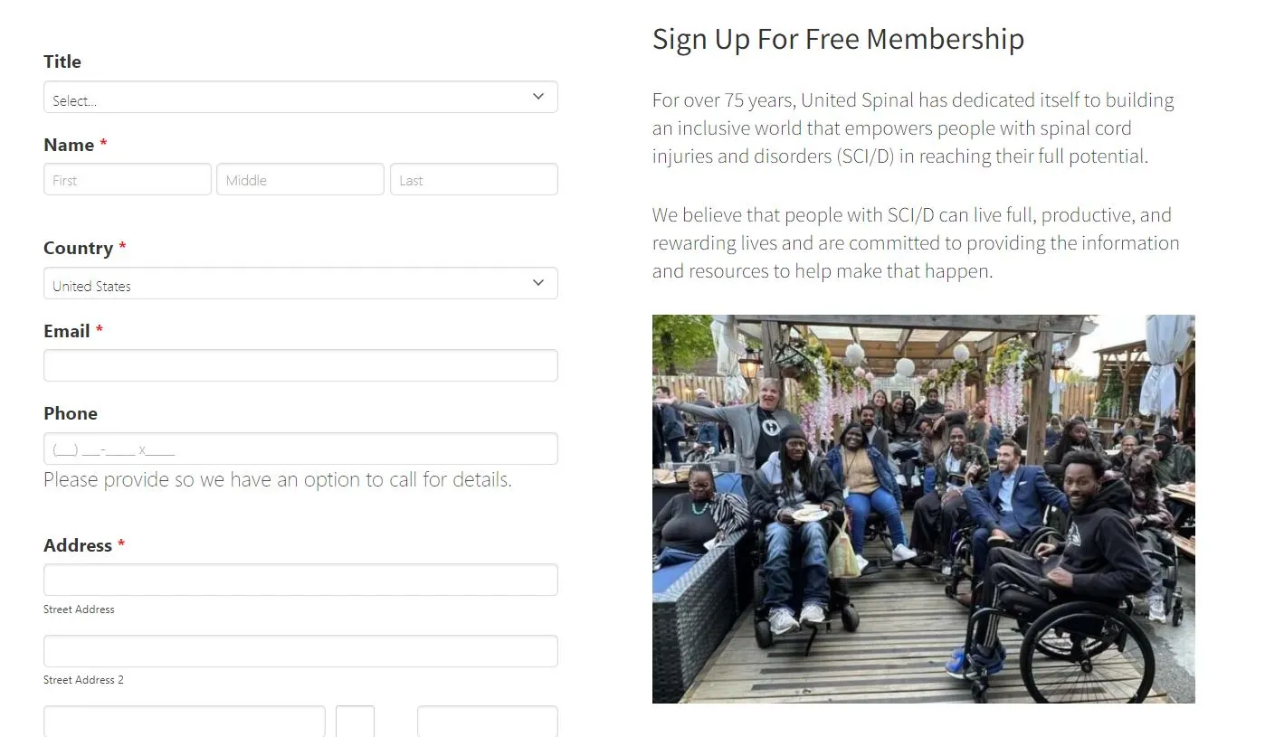 subscription form template for disabled welfare association