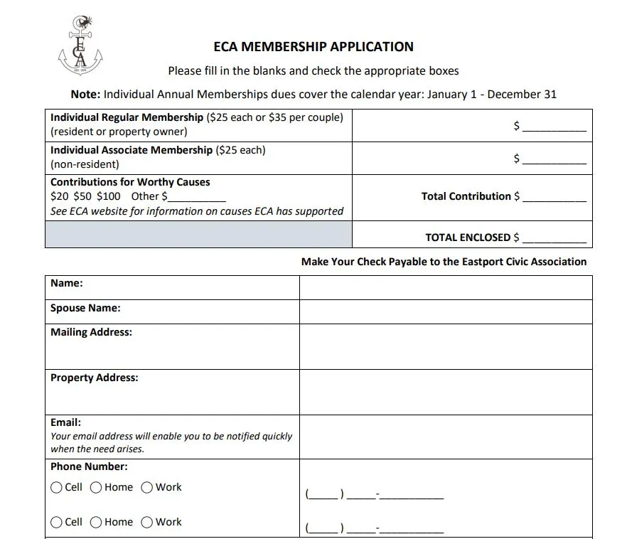 eca membership form