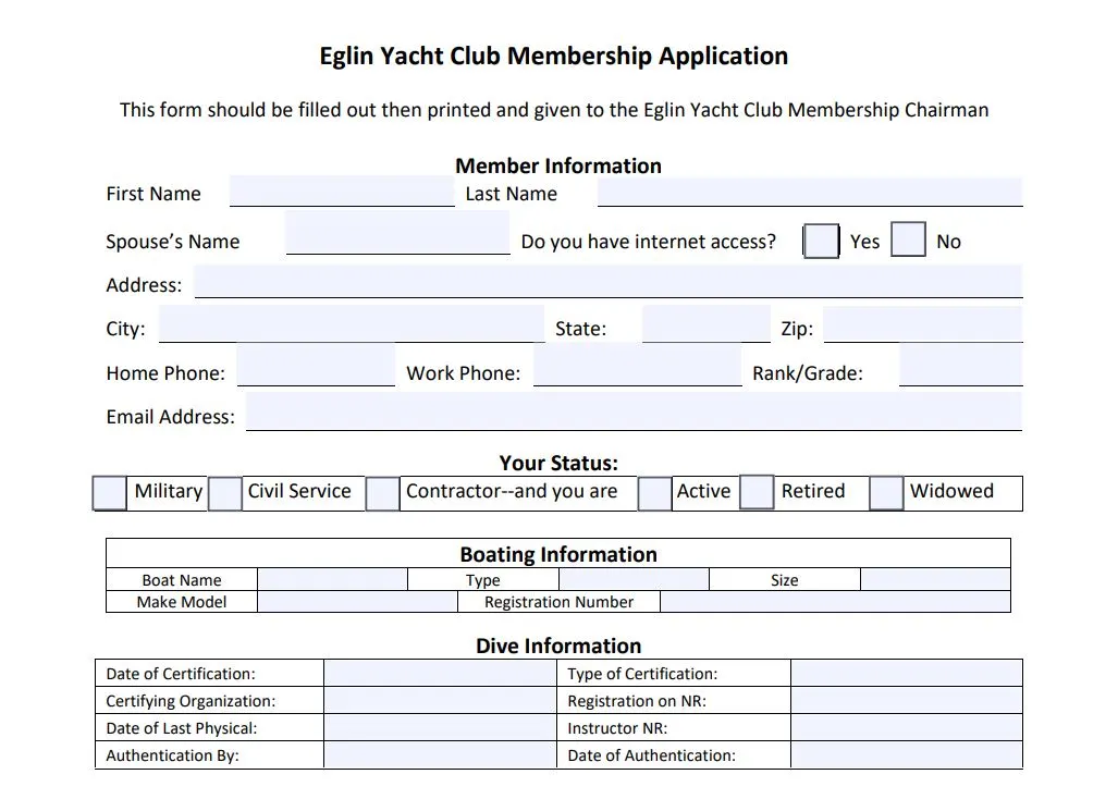 eglin member application form
