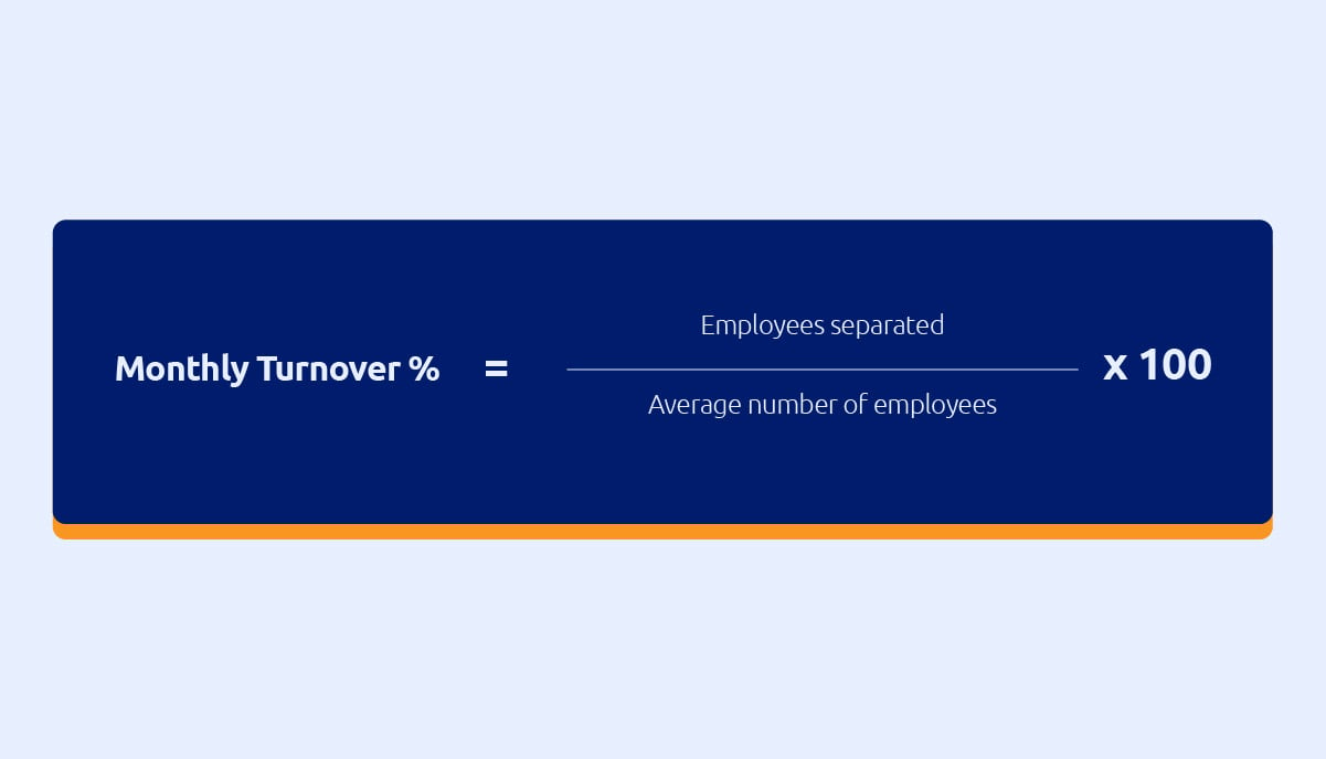 monthly employee turnover formula
