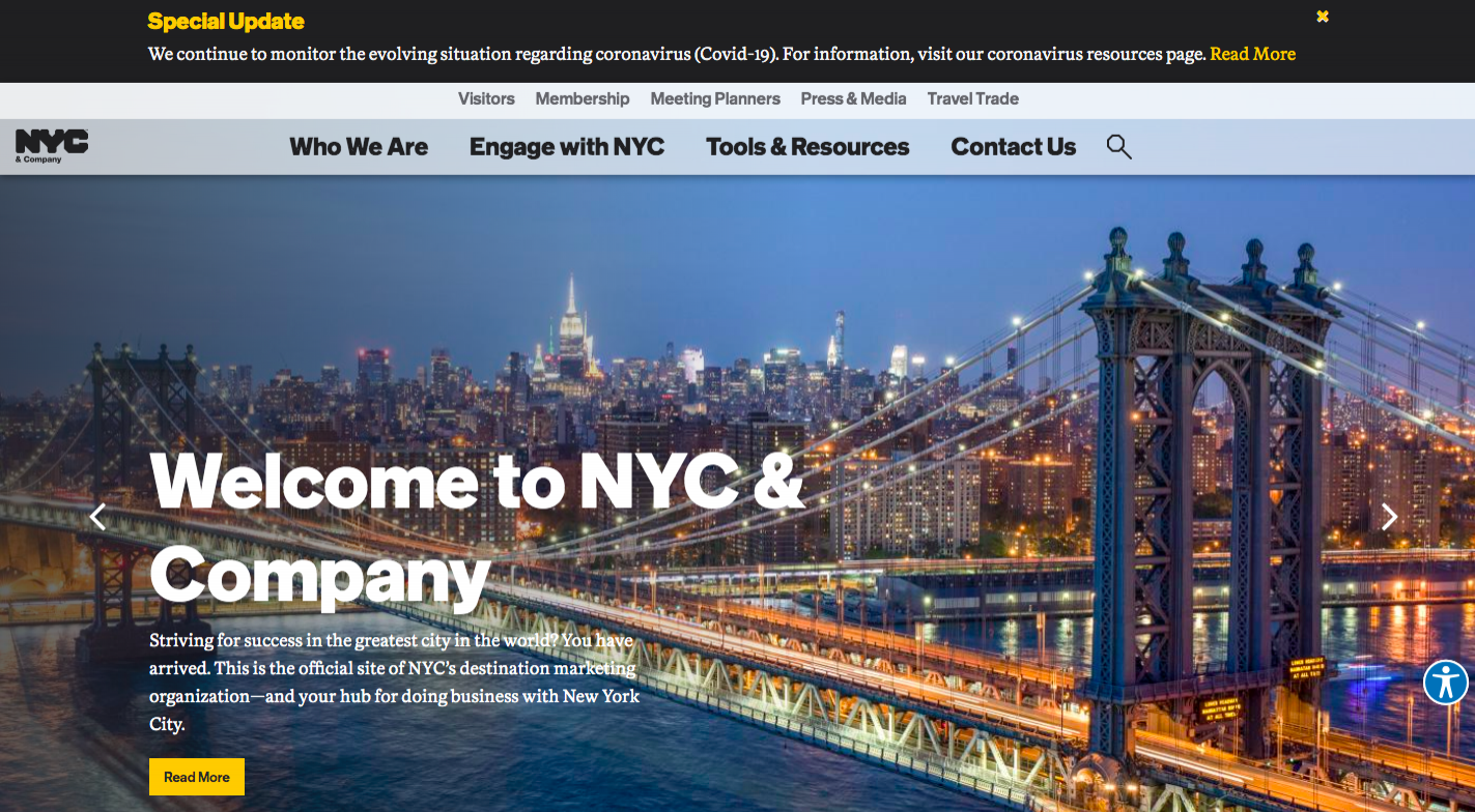 NYC & Company website