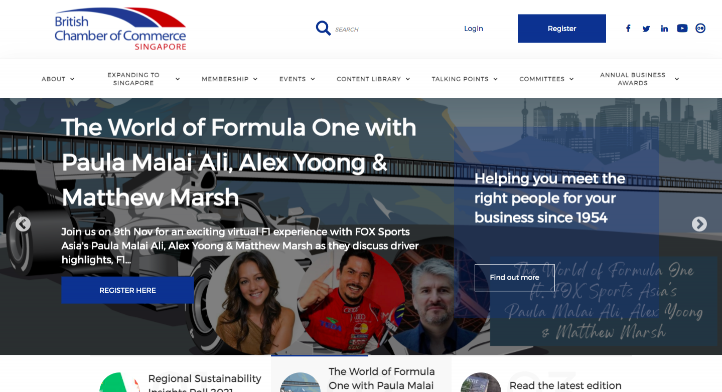 The British Chamber of Commerce Singapore website
